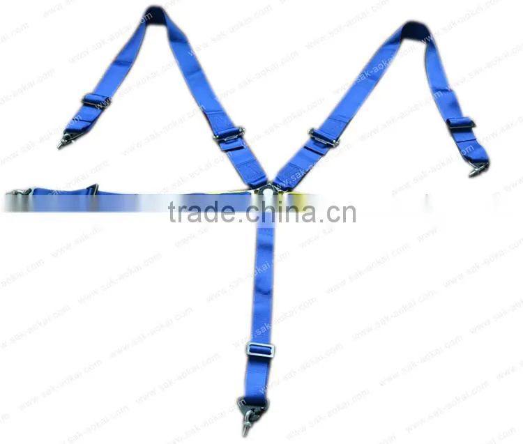 Racing Safety Belt 4/5/6 Point Blue Polyester Safety Belt