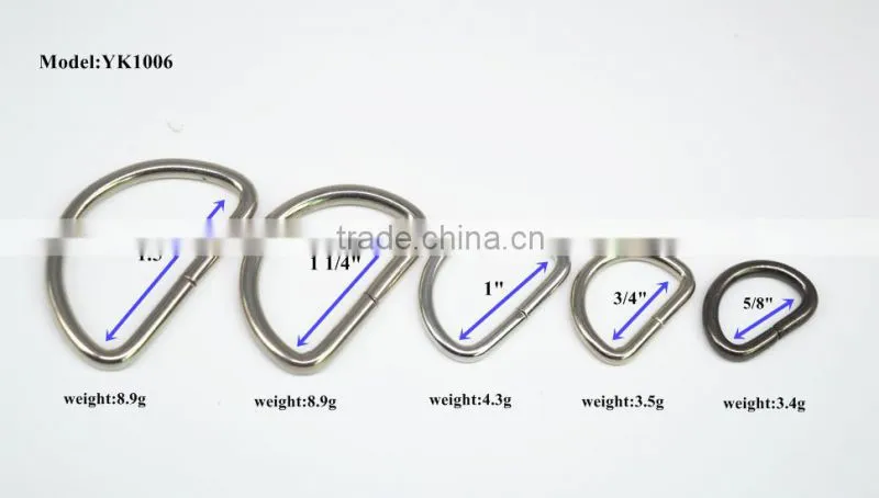 Yukai D-Ring Belt Buckle for Leathercraft Webbing Fastner
