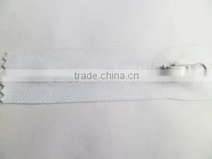 3# silicone pvc zipper close end zipper with painted auto-lock thumb zipper slider coate zipper
