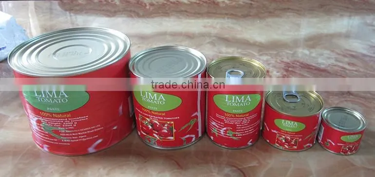 Paste de tomato/canned tomato paste brix28-30%,70g~3000g