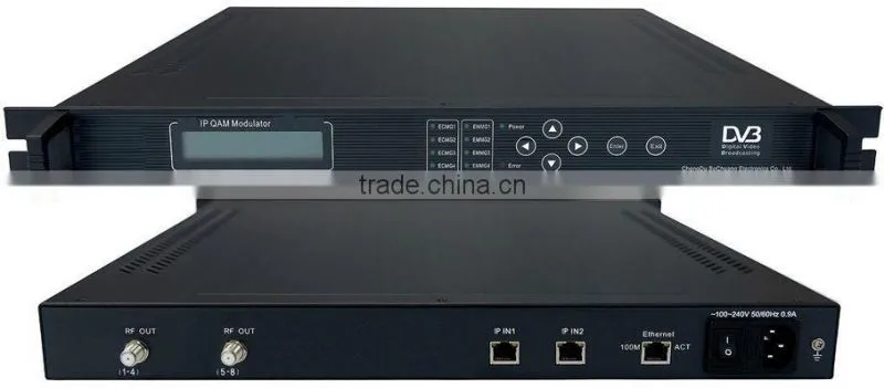 8in1 ip qam modulator with scrambler (TS IP/multicast gigabit in,8*DVB-C RF out)