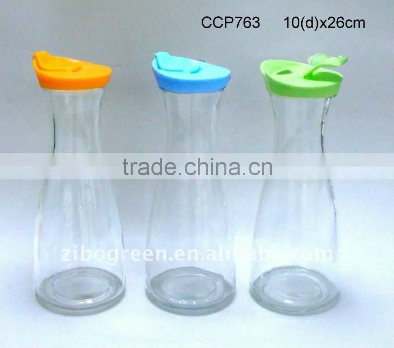 Glass bottle glass milk bottle with printing (TW717K22)
