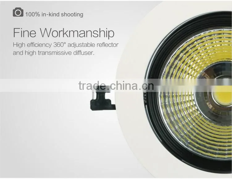 COB LED Spotlight 10W, LED Recessed Spotlight 10W, Angle Adjustable Spotlight