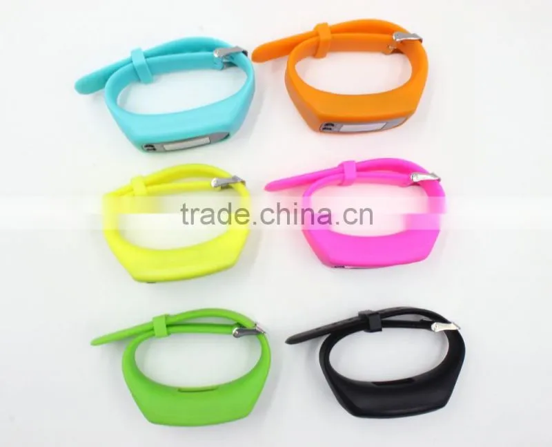 Multi-function silicone kids pedometer watch for health gifts