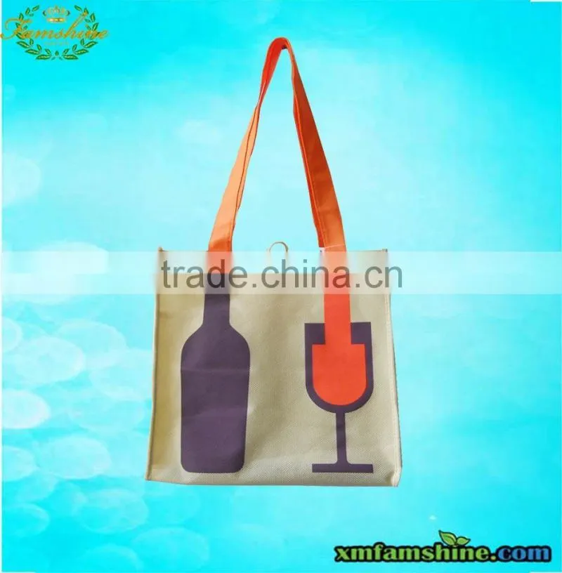 wholesale bottle wine tote bag/polyester wine bag