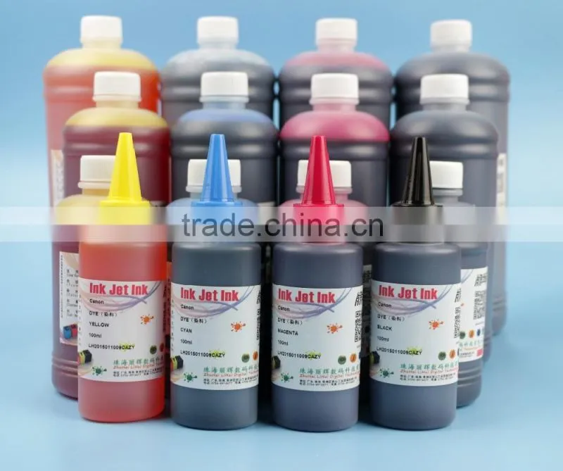 250ml 500ml 1000ml dye ink for canon PGI-125 CLI-126 for canon IP4810/IP4910/IX6510/MG5210/MG5220/MG5310