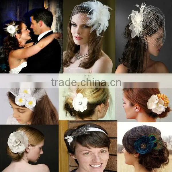 2013 flower clip, artificial flower hair clip, fashion style
