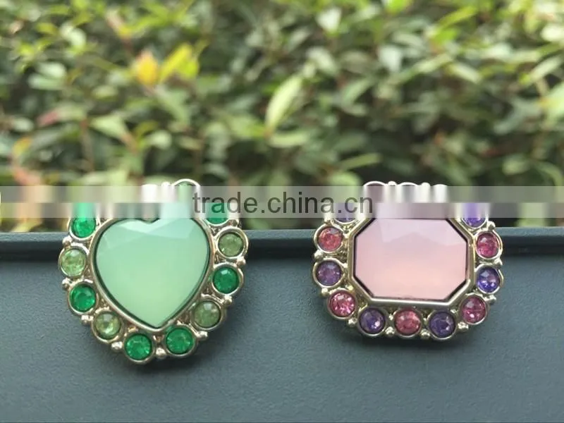 New effect rhinestone acrylic plastic colorful button sewing with shank bulk cheap high quality button flower center