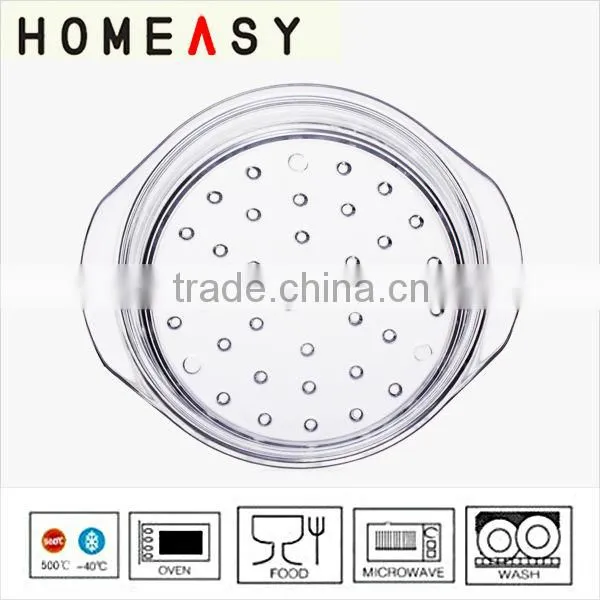 wholesale new pyrex glass food steamer set for cooking