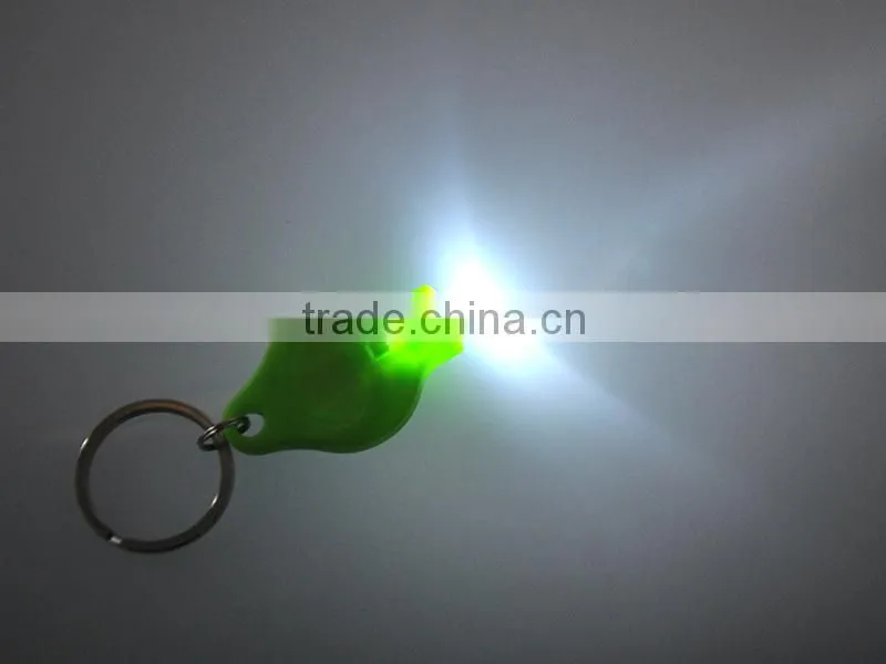high quality Plastic 40000mcd White light LED promotion key chain factory