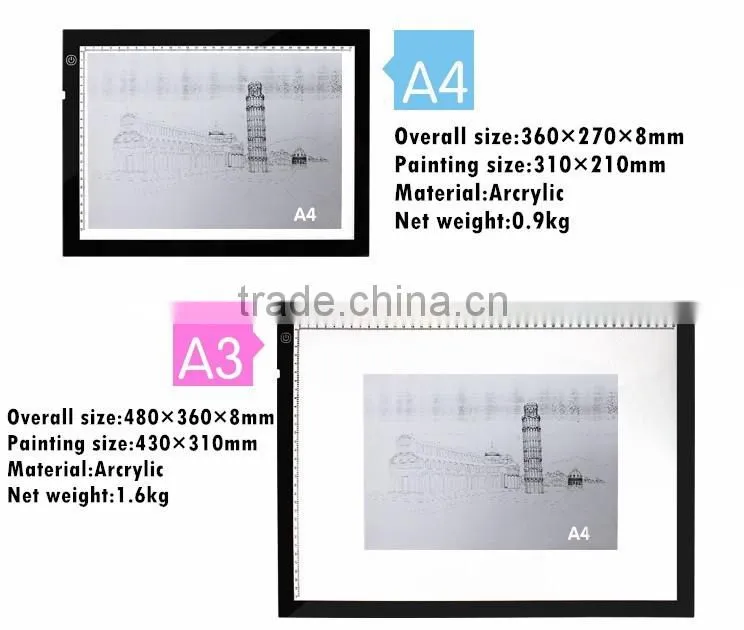 LED Tracing light Board Artist Tattoo Drawing Drafting Graphics Tablet Table