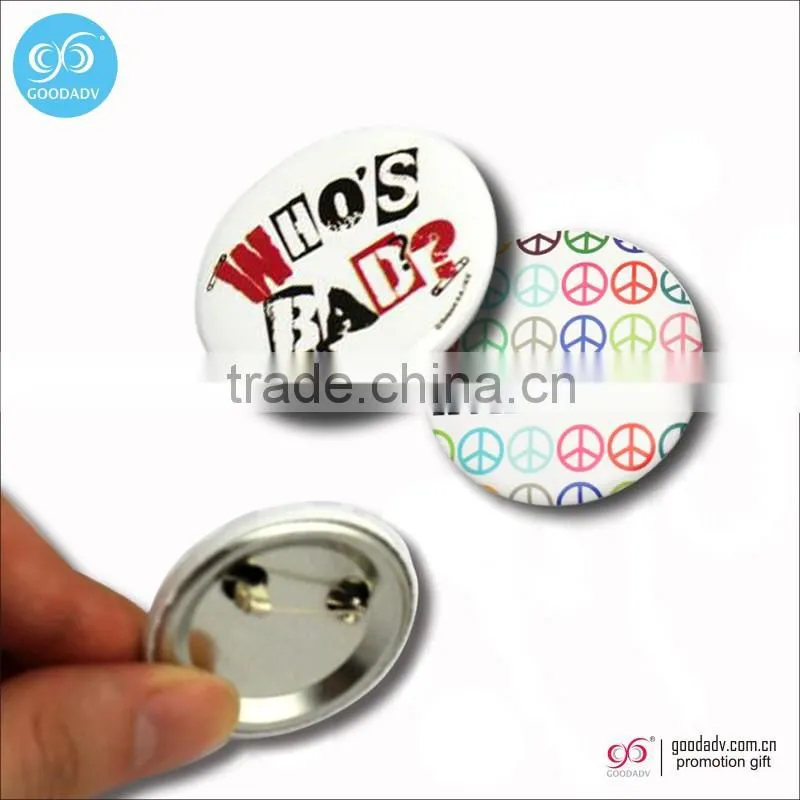 Custom Badge Manufacturer cheap tin metal pin button badge