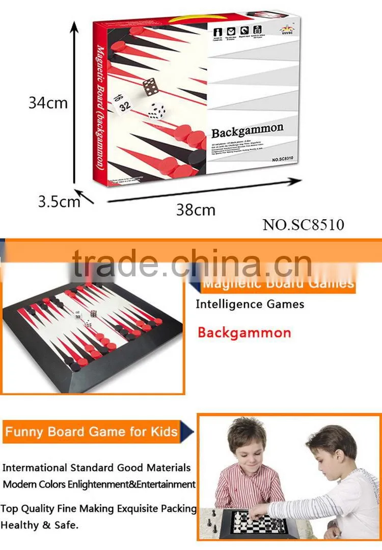 Newest hot sale promotion plastic magnetic backgammon set