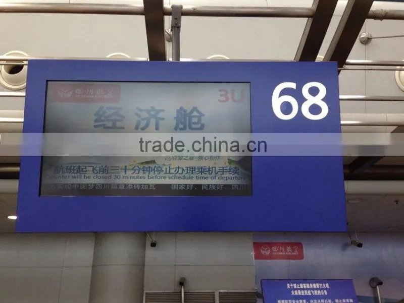 Suspending LED advertising light box in airport