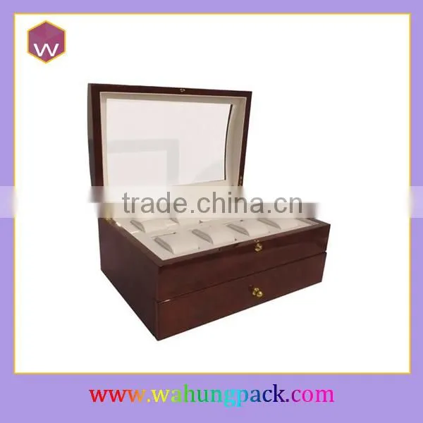 black lacquered watch wood packaging & unique watch box design