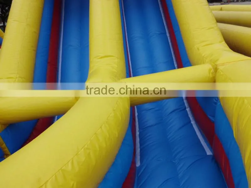 2016 NEW PVC customized giant adult inflatable obstacle course for sale