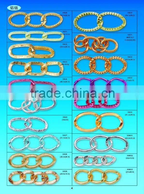 fashion jewelry aluminum double chains