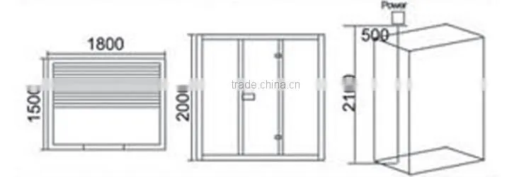 Luxury 4 persons wooden sauna room