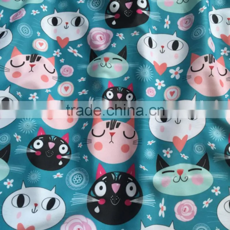 2015 Top quality Living room use cartoon design curtain fabirc