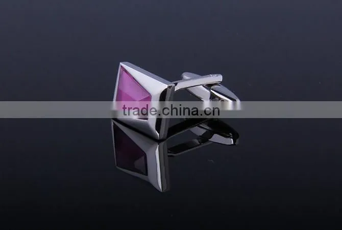 Black/Red/Purple Color Crystal inlaid cufflink