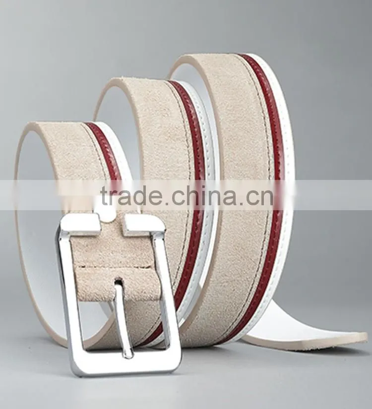 College school fashion style oem belt with frosted skin