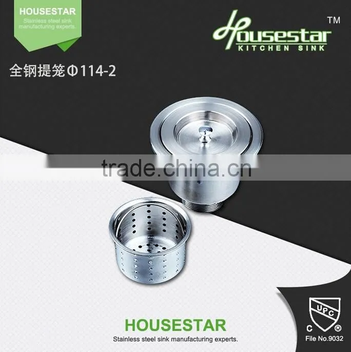 Kitchen accessories USA style semi-steel sink strainer for Used-commerical stainless steel sink