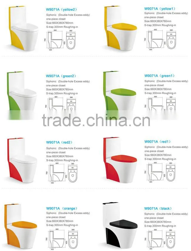 Wholesale mass production one piece sanitary red design color toilet