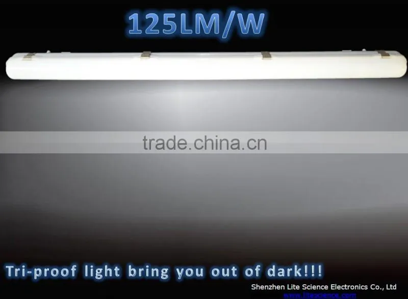 4 year warranty SAA CE ROHS microwave sensor tri proof light 50w led tri proof lighting fixture