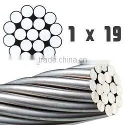 1x19 Galvanized steel wire rope