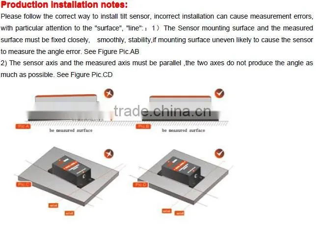SCA141A Standard Relay Output Type Dual-axis 4 directions Tilt Switch Sensor, Positive Slope Negative Slope Monitoring