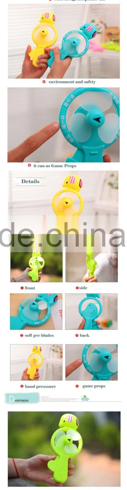 Summer toy plastic personal windy hurricane fan