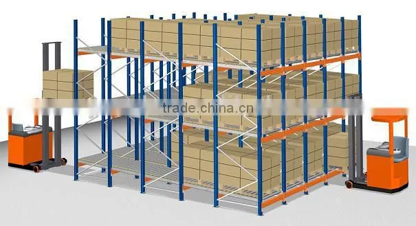 heavy duty shuttle pallet racking for industrial warehouse
