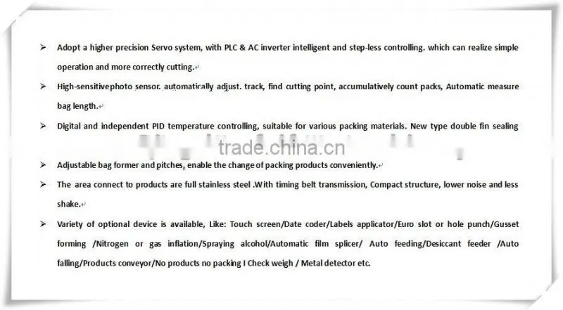 full servo motor control automatic burger bun packing machine