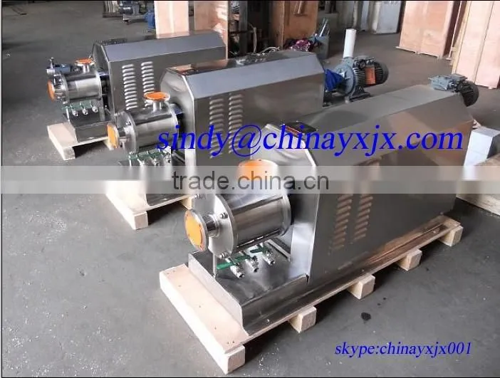 Inline high shear three stage homogenizer pump