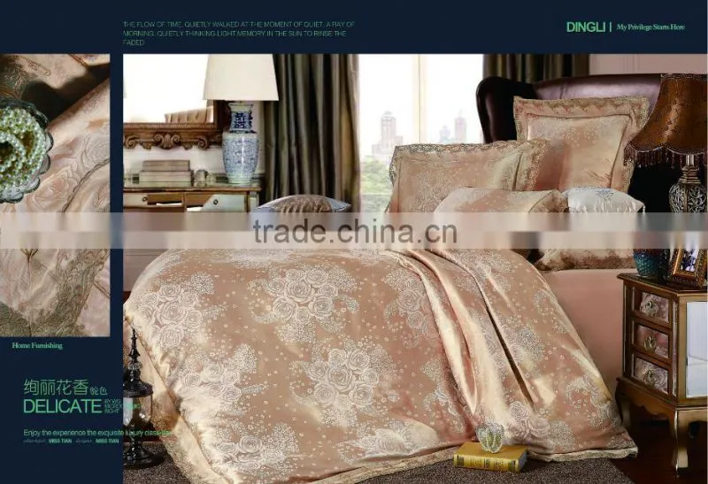 100%Cotton Jacquard Bedding Set,lace duvet cover