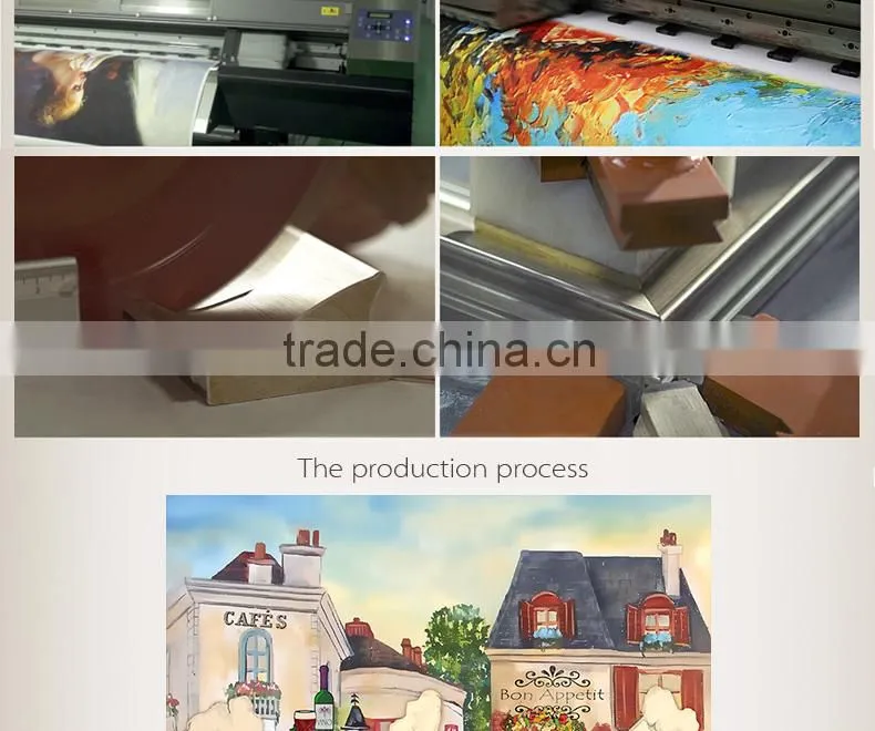 Modern handmade funny fat cook oil painting