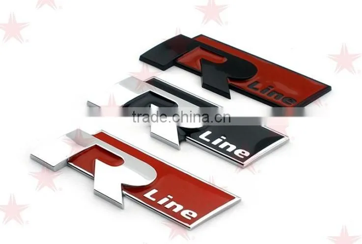 Custom car exterior decorative accessories plastic rline car emblem