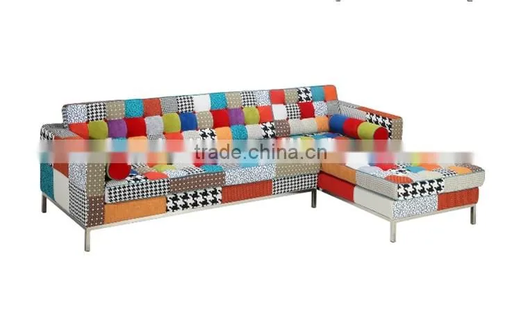 Patchwork modern new design corner sofa
