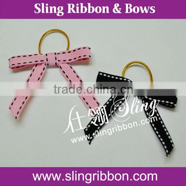 Factory High Quality Wholesale Blue Satin Ribbon Flowers
