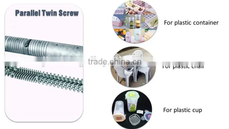 Conical twin screw barrel for injection moulding machine/ for PC / PA / PBT / PET plastic machine
