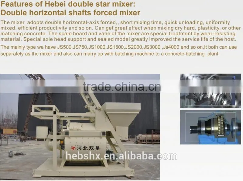 Construction Euipment Smart Design JS1000 Concrete Mixer