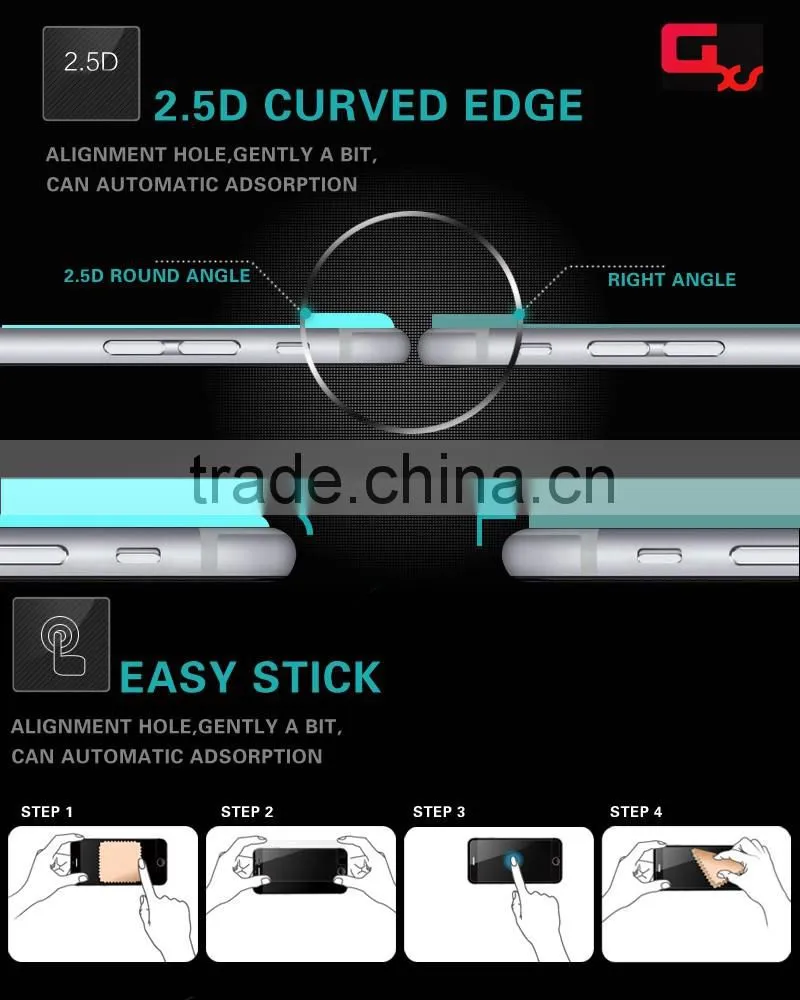 Anti-peeping for iphone 7&7 plus screen protector Factory wholesale 9H tempered glass GXS OEM/ODM