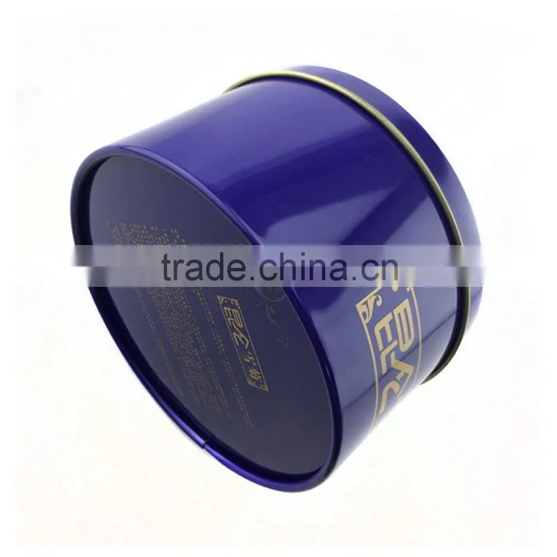 Food grade metal round whisky tin can with CMYK printing