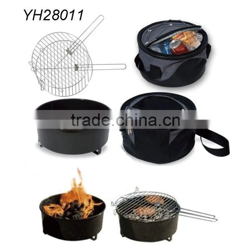 Simple Portable Cooler Bag charcoal BBQ Grill