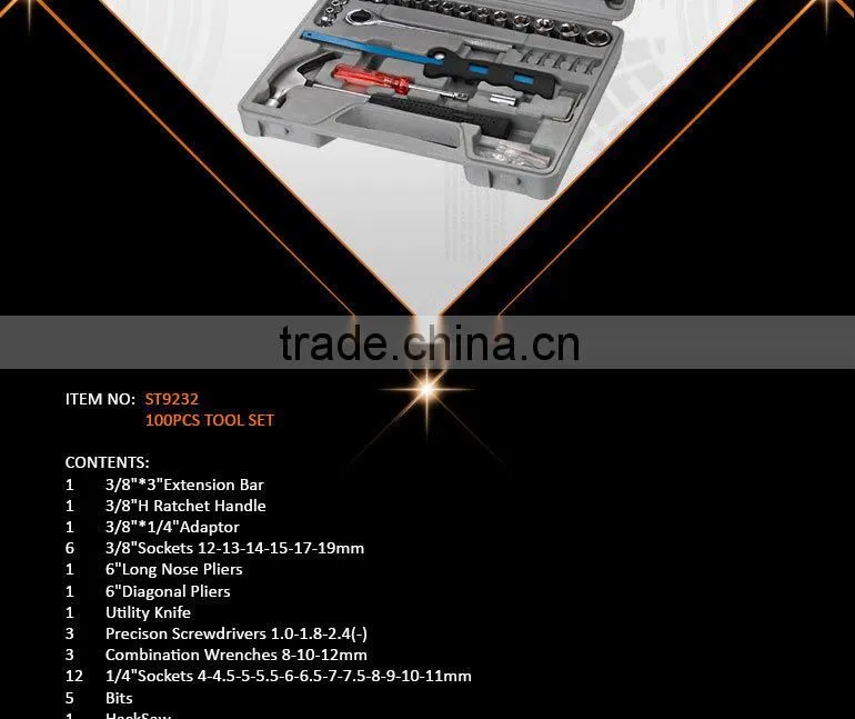 100Pcs Complete Multifunction Tool Set, Home Use Repair Tool Set