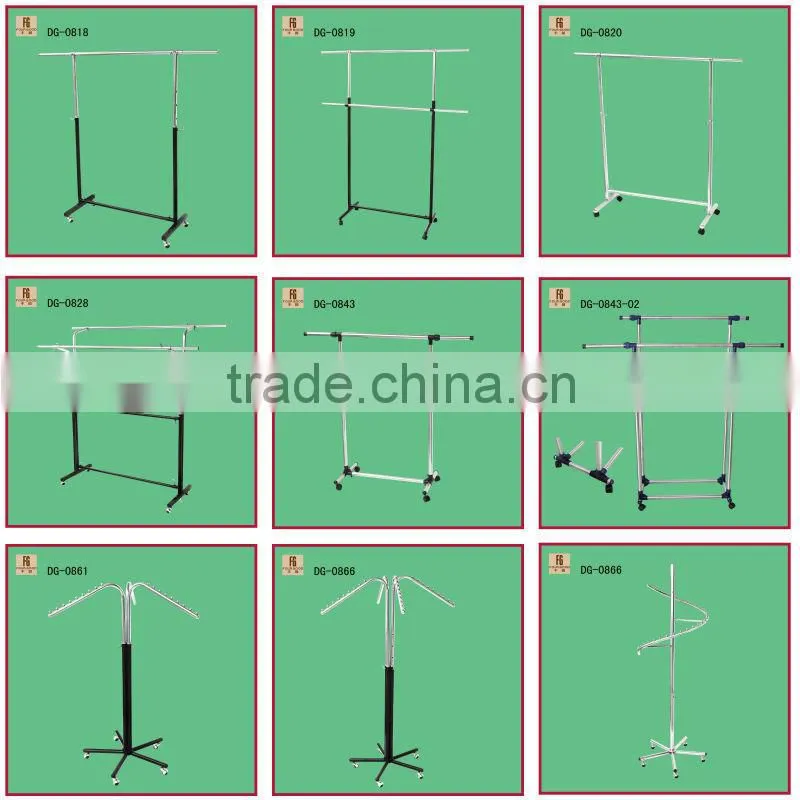 display garment hanging rails