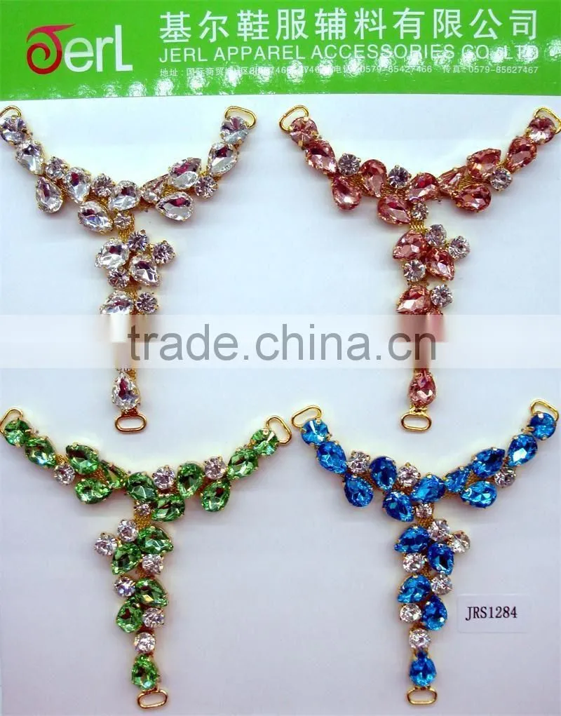 lady shoe buckle with rhinestone