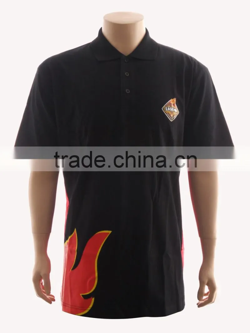 Full size printing men polo t-shirt