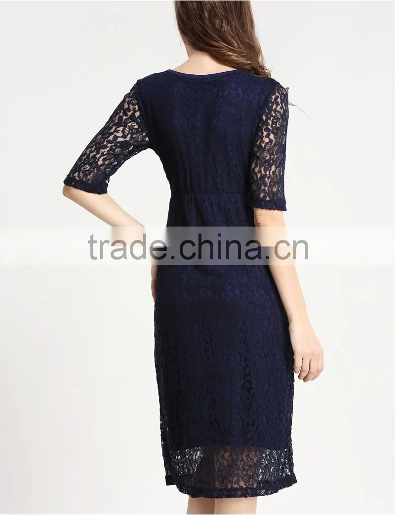 Elegant Lace breastfeeding party dress maternity clothes Fashionable