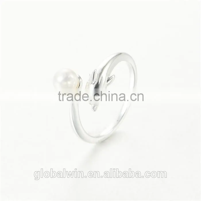 Engagement Gift Freshwater Pearl Solid Silver Rings For Sale